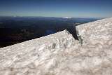 Crack on Lanin Volcano summit